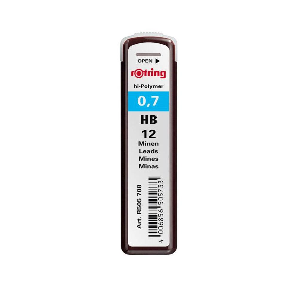 Mine creion mecanic Rotring, 0.7 mm , HB, 12 bucati/cutie Mine creion mecanic Rotring, 0.7 mm , HB, 12 bucati/cutie